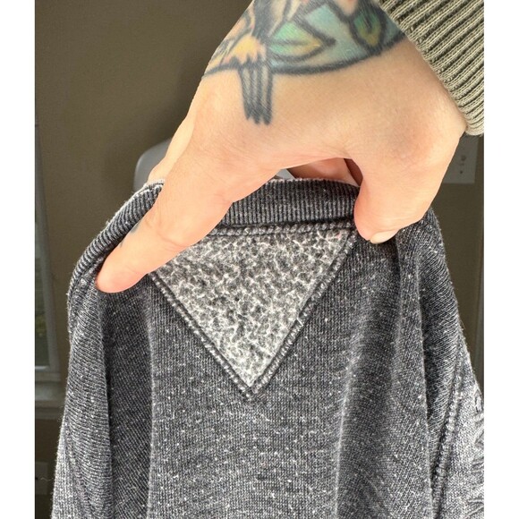 Calvin Klein Wide Neck Mineral Wash Sweatshirt Faded Black Grey VERY Soft Medium - Picture 5 of 9